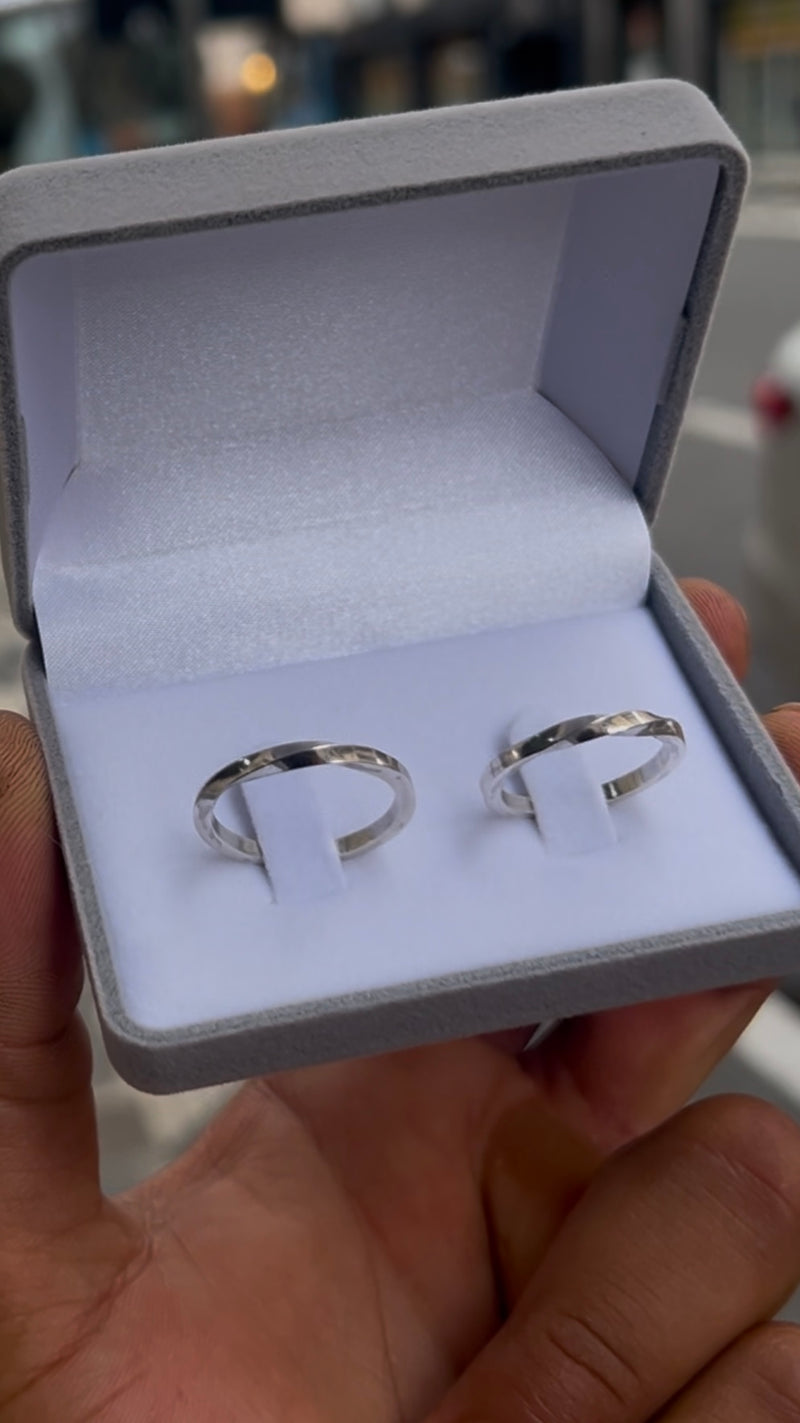 Par de aliança uma volta 2mm