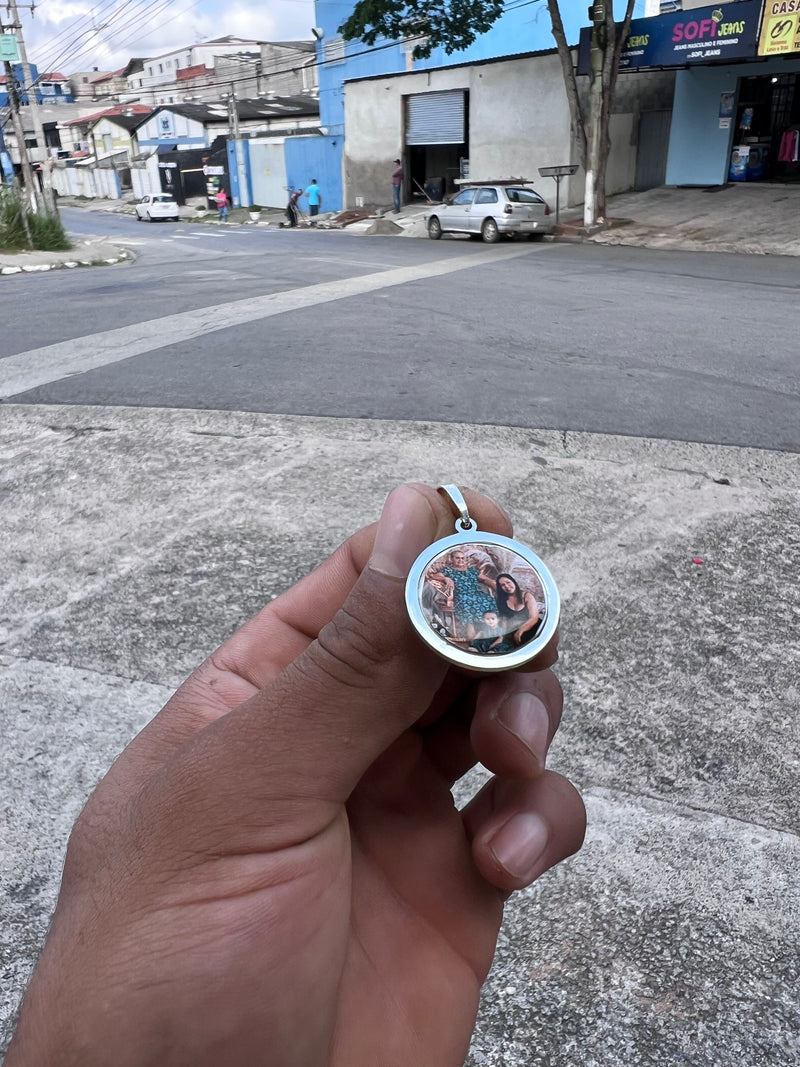 Pingente foto com resina P