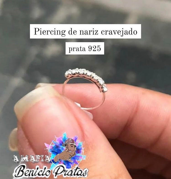 Piercing argolinha cravejada